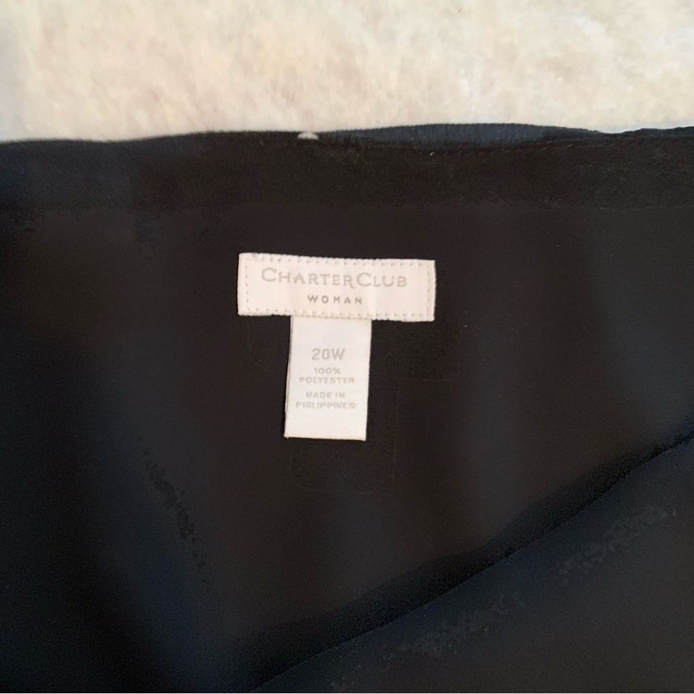 Charter Club Black with white polka dots skirt size 20 - Picture 6 of 7